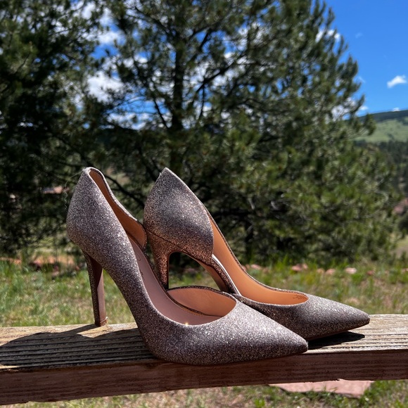 Claudette D'Orsay Jessica Simpson Heels - Gold Glitter - Picture 1 of 8